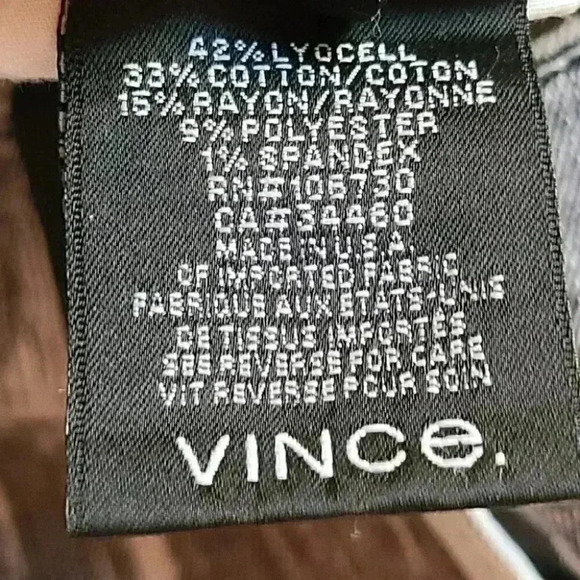 Vince Dylan Beat Down White Gray Coated Denim Skinny Jeans Stretch 24 - Picture 13 of 15